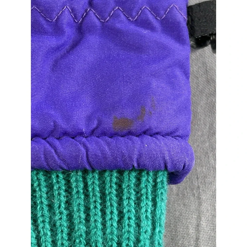 Vintage‎ 80's Ski Gloves Color block Kids Ages 5-8 Insulated Ski Gloves